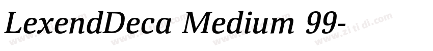 LexendDeca Medium 99字体转换